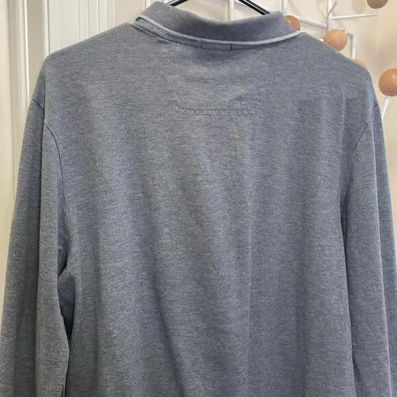 Hugo Boss - Classic Preppy Long Sleeve Polo Shirt - Grey - XL - Picture 9 of 13